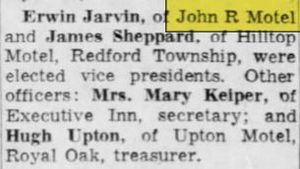 Rest Inn (John R Motel ) - May 31 1965 Article (newer photo)